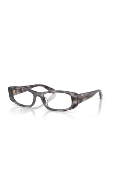 Vogue Eyewear 51mm Rectangle Optical Glasses In Burgundy