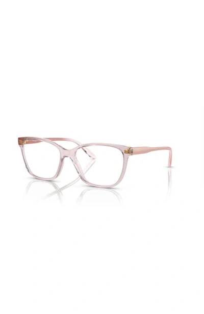 Vogue Eyewear 51mm Rectangle Optical Glasses In Pink