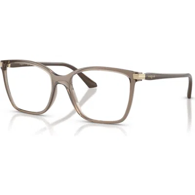 Vogue Eyewear 51mm Square Optical Glasses In Brown
