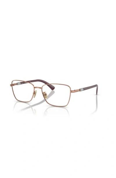 Vogue Eyewear 52mm Butterfly Optical Glasses In Brown