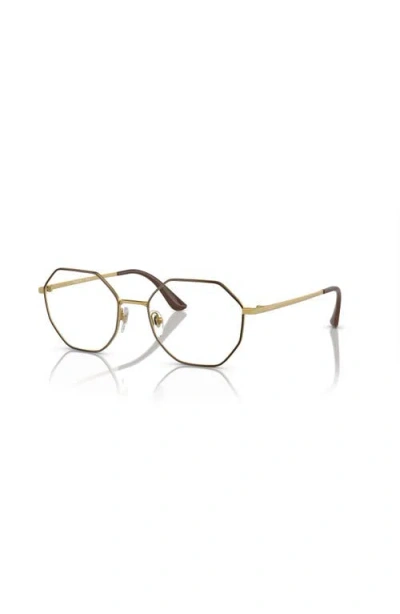 Vogue Eyewear 52mm Irregular Optical Glasses In Gold