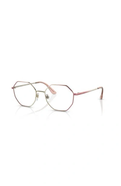 Vogue Eyewear 52mm Irregular Optical Glasses In Gold