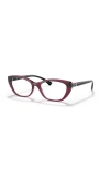 Vogue Eyewear 52mm Oval Optical Glasses In Red