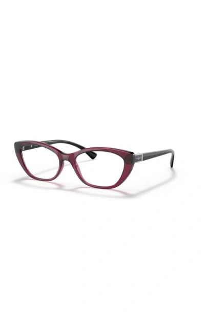 Vogue Eyewear 52mm Oval Optical Glasses In Red