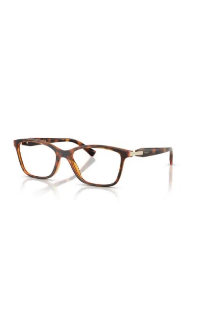 Vogue Eyewear 52mm Rectangle Optical Glasses In Brown
