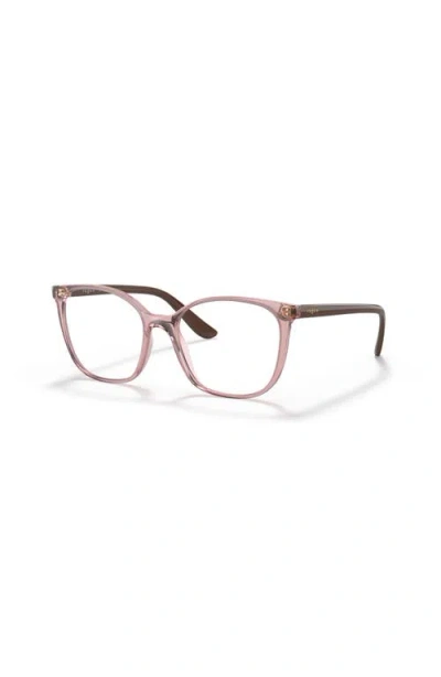 Vogue Eyewear 52mm Rectangle Optical Glasses In Pink