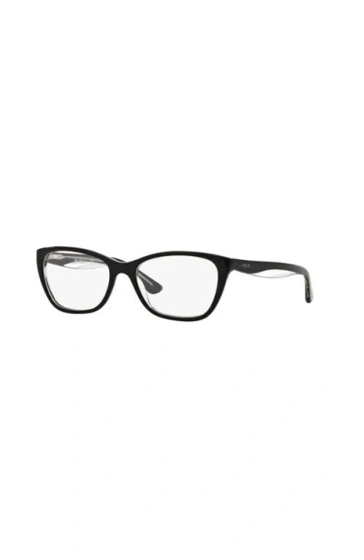 Vogue Eyewear 53mm Cat Eye Optical Glasses In Black