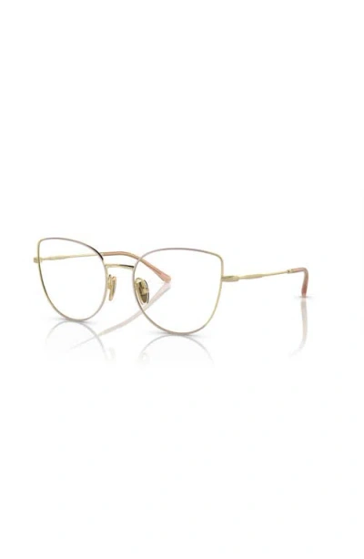 Vogue Eyewear 53mm Cat Eye Optical Glasses In Gold