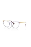 Vogue Eyewear 53mm Cat Eye Optical Glasses In Transparent