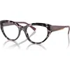 Vogue Eyewear 53mm Irregular Optical Glasses In Brown