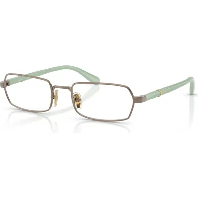 Vogue Eyewear 53mm Irregular Optical Glasses In Green