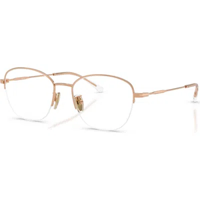 Vogue Eyewear 53mm Irregular Optical Glasses In Metallic