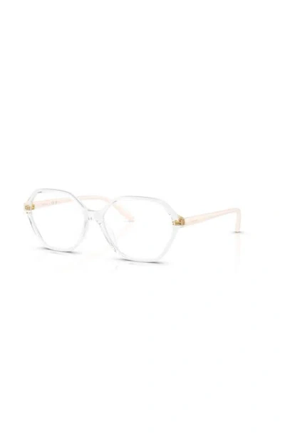 Vogue Eyewear 53mm Irregular Optical Glasses In Transparent