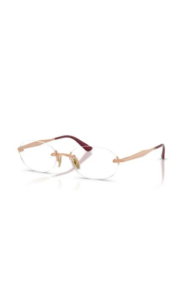 Vogue Eyewear 53mm Oval Optical Glasses In Gold
