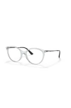 Vogue Eyewear 53mm Oval Optical Glasses In Metallic
