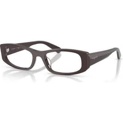 Vogue Eyewear 53mm Rectangle Optical Glasses In Black