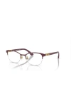 Vogue Eyewear 53mm Rectangle Optical Glasses In Brown