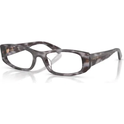 Vogue Eyewear 53mm Rectangle Optical Glasses In Gray