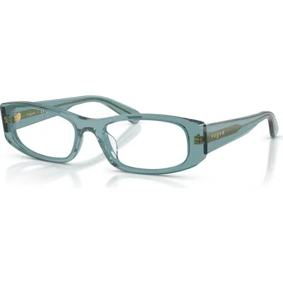 Vogue Eyewear 53mm Rectangle Optical Glasses In Gray