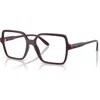Vogue Eyewear 53mm Square Optical Glasses In Brown