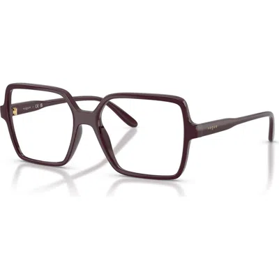 Vogue Eyewear 53mm Square Optical Glasses In Brown