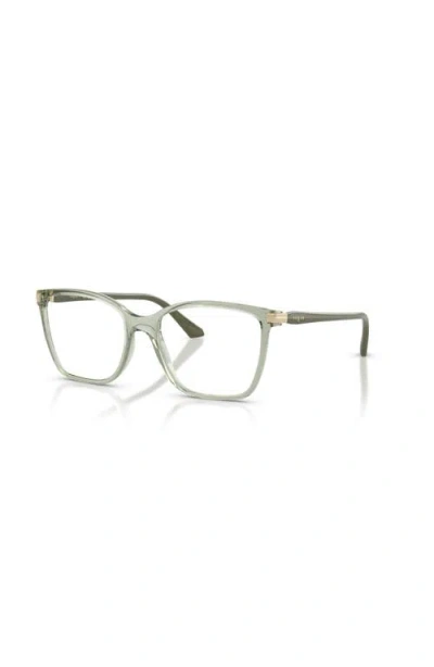 Vogue Eyewear 53mm Square Optical Glasses In Green