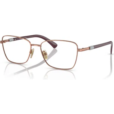 Vogue Eyewear 54mm Butterfly Optical Glasses In Brown