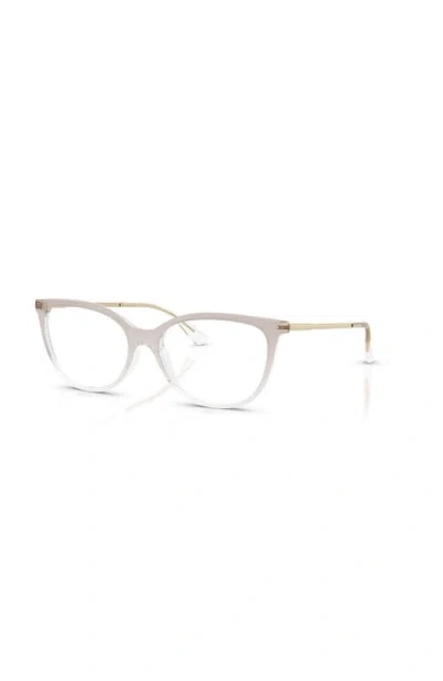 Vogue Eyewear 54mm Oval Optical Glasses In Metallic