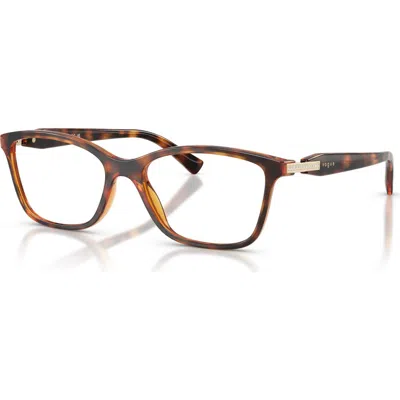 Vogue Eyewear 54mm Rectangle Optical Glasses In Brown