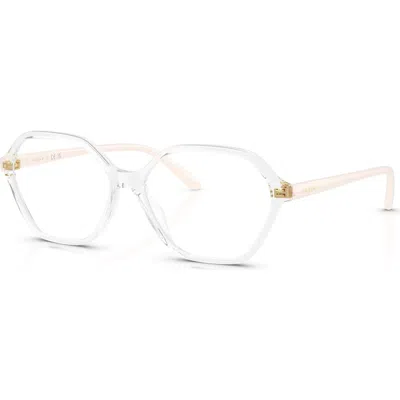 Vogue Eyewear 55mm Irregular Optical Glasses In Gold