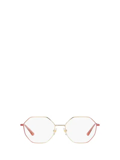 Vogue Eyewear Eyeglasses In Red Gradient Pale Gold