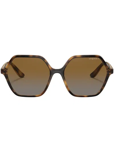 Vogue Eyewear Geometric Frame Sunglasses In Braun