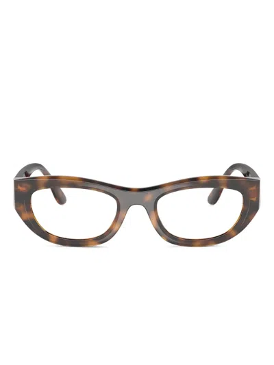Vogue Eyewear 几何图案眼镜 In Brown