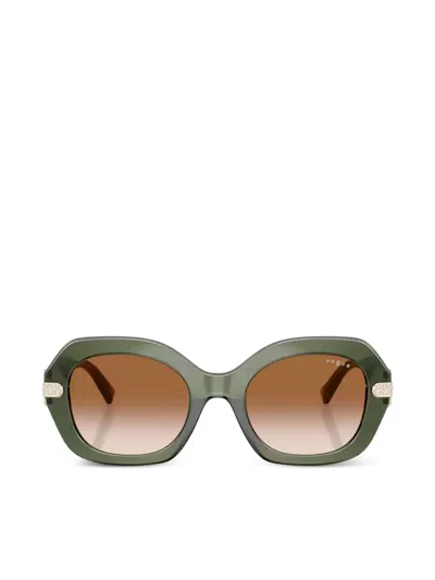 Vogue Eyewear Geometric-frame Sunglasses In Green