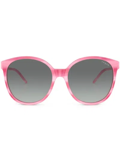 Vogue Eyewear Gradient-lenses Round-frame Sunglasses In Rosa
