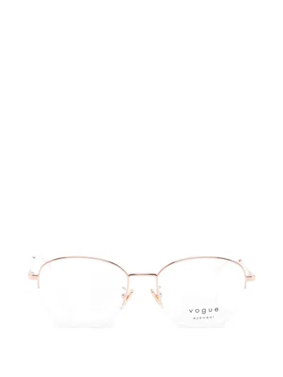 Vogue Eyewear Half-rim Glasses In Pink