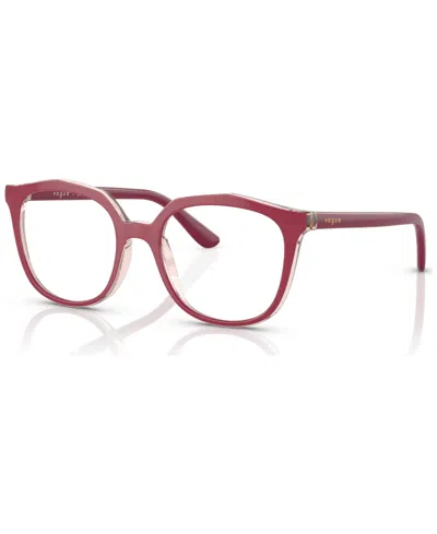 Vogue Eyewear Kids Irregular Eyeglasses, Vy201745-o In Transparent Pink,top Fuchsia