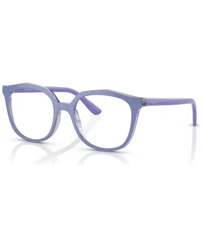 Vogue Eyewear Kids Irregular Eyeglasses, Vy201745-o In Transparent Purple,top Light Violet