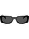 Vogue Eyewear Logo-print Rectangle-frame Sunglasses In Black