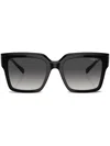 Vogue Eyewear Logo-print Square-frame Sunglasses In Black
