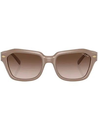 Vogue Eyewear Logo-print Tinted Sunglasses In Nude