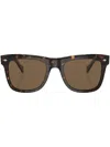 Vogue Eyewear Logo-print Wayfarer Sunglasses In Braun