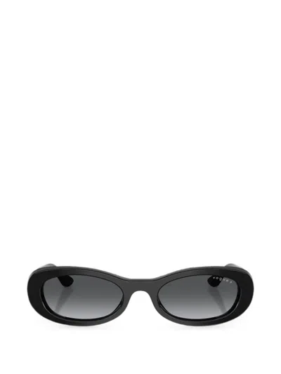 Vogue Eyewear Logo-plaque Oval-frame Sunglasses In Black