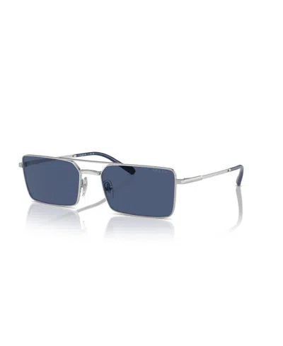 Vogue Eyewear Men's Rectangle Sunglasses, Vo4309s In Silver