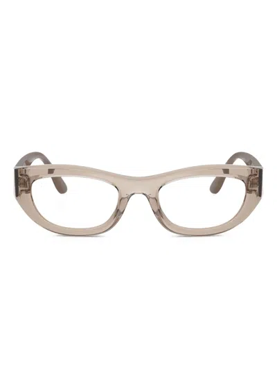 Vogue Eyewear 椭圆形镜框眼镜 In Neutral