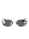 Vogue Eyewear Oval-frame Sunglasses In Gray