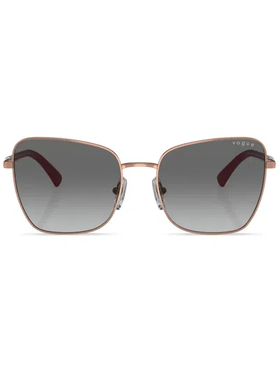 Vogue Eyewear Oversize-frame Engraved-logo Sunglasses In 515211 Rose Gold