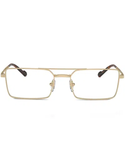Vogue Eyewear Rectangle Frame Glasses In Gold