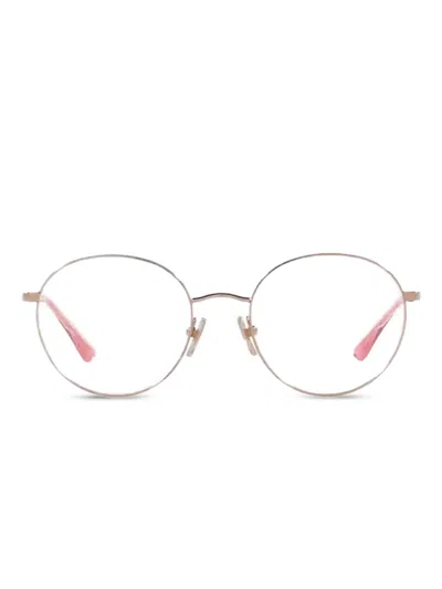 Vogue Eyewear 圆形镜框眼镜 In Pink