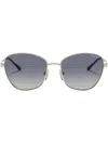 Vogue Eyewear Round-frame Tinted Sunglasses In Gold